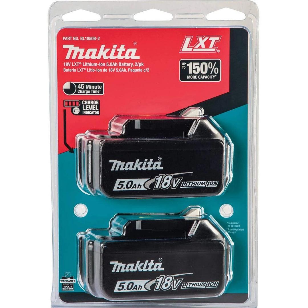 Makita DTD153RTJ 18V LXT Brushless Impact Driver Kit – Includes 2 x 5.0Ah Batteries, Charger, and MAKPAC Case for Easy Storage & Transport